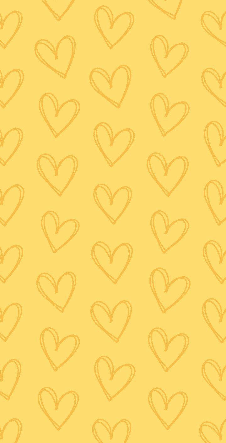 Yellow Hearts Wallpapers