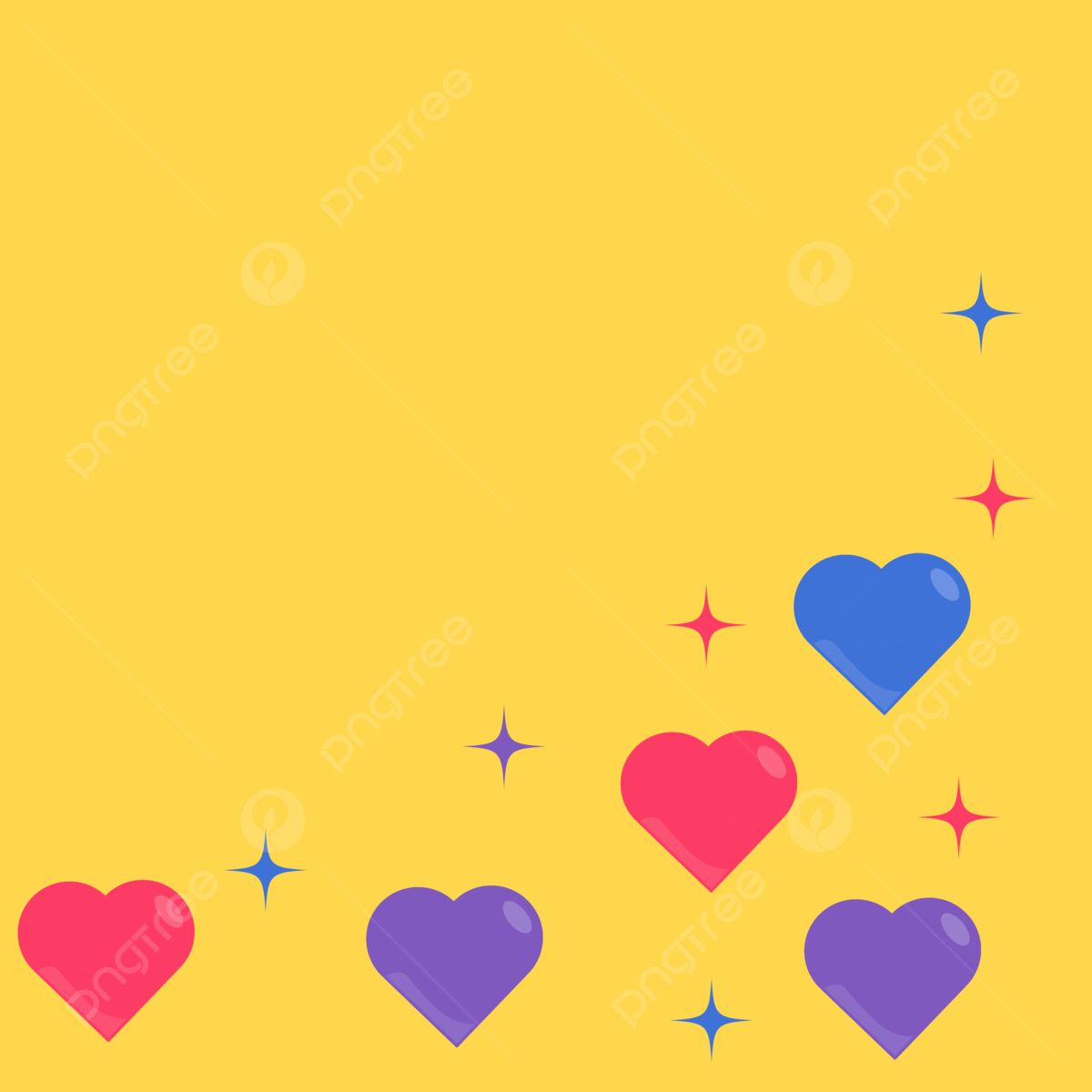 Yellow Hearts Wallpapers