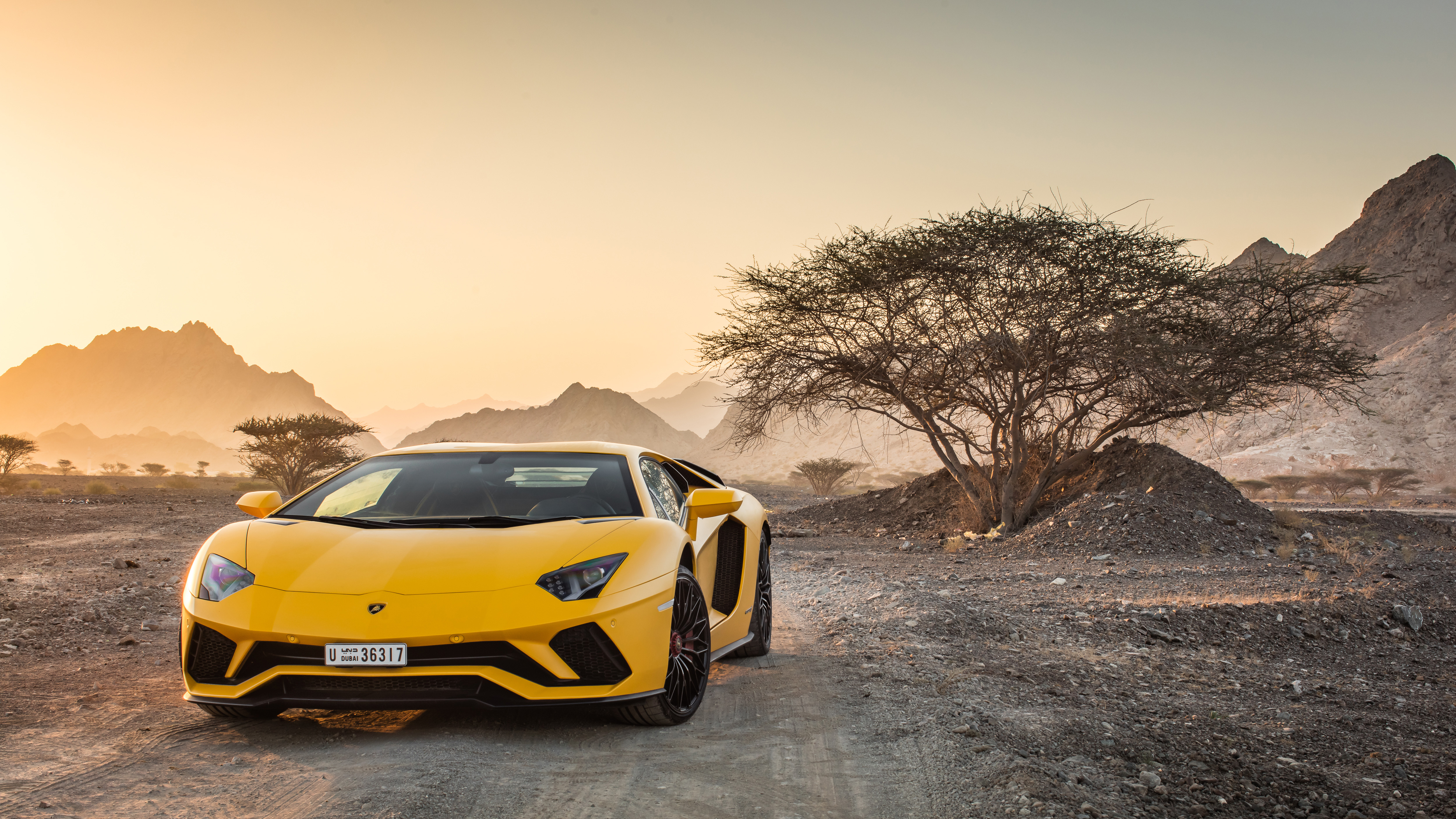 Yellow Lamborghini Aventador Wallpapers