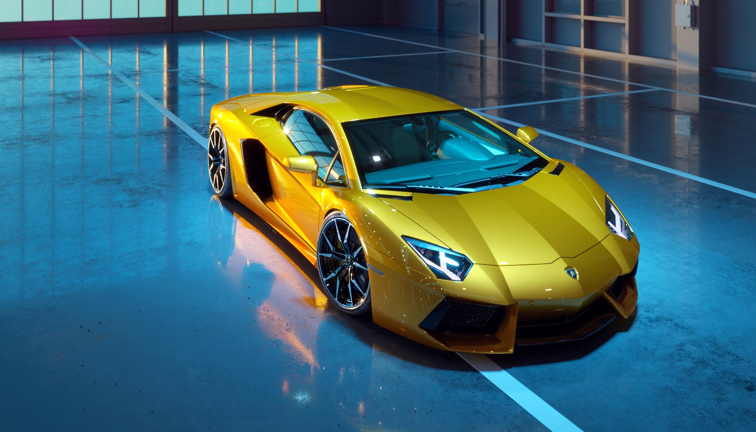 Yellow Lamborghini Aventador Wallpapers