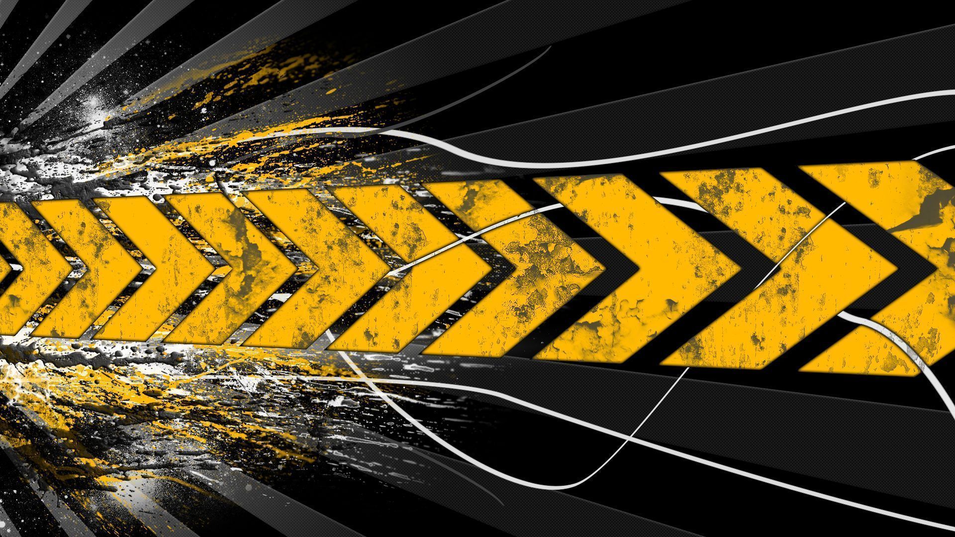 Yellow N Black Lines Wallpapers