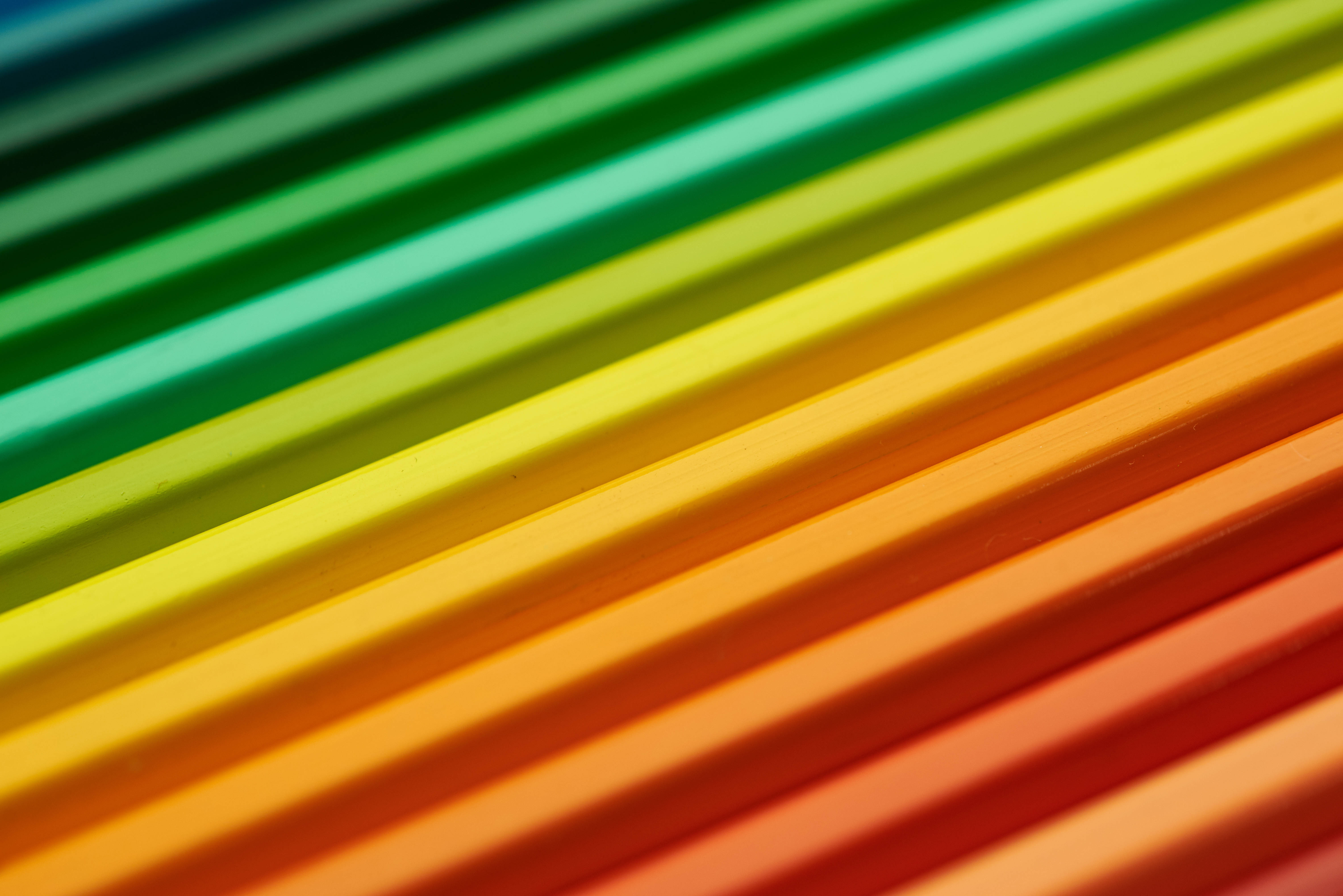 Yellow Red Blue Color Stripe 4K Wallpapers