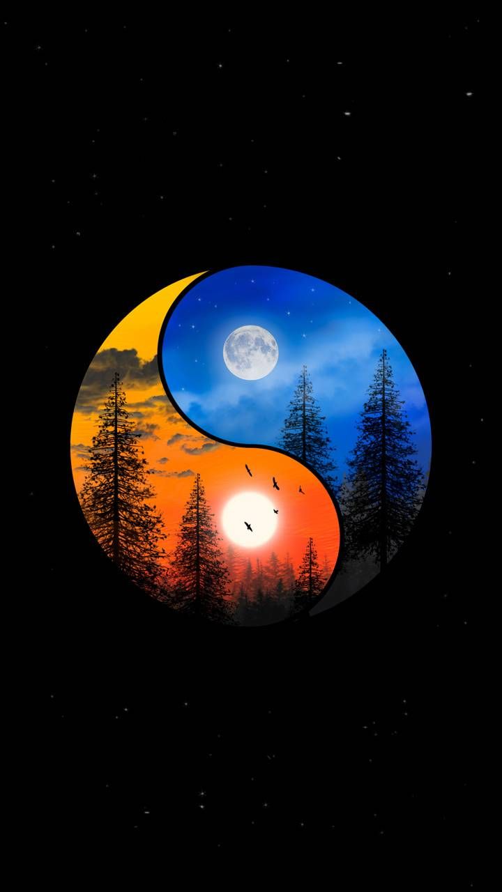 Yin Yang Galaxy Wallpapers