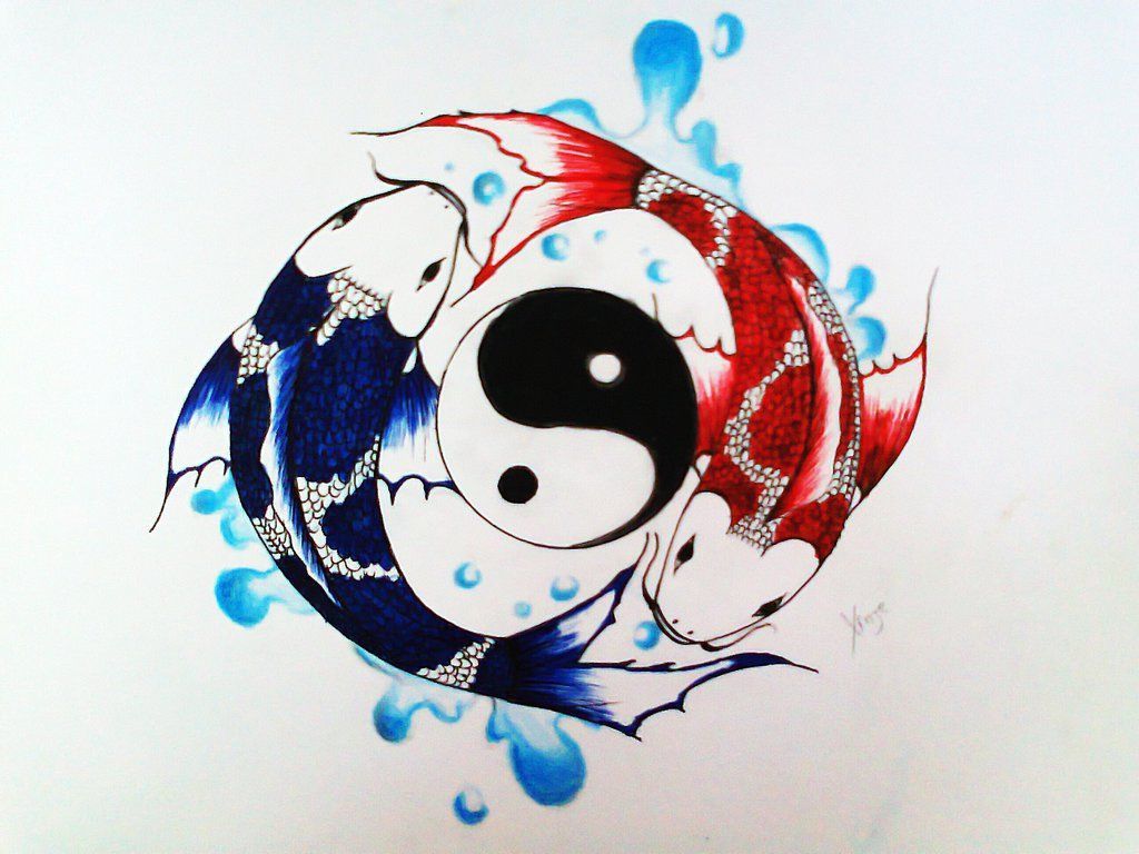 Yin Yang Koi Fish Wallpapers