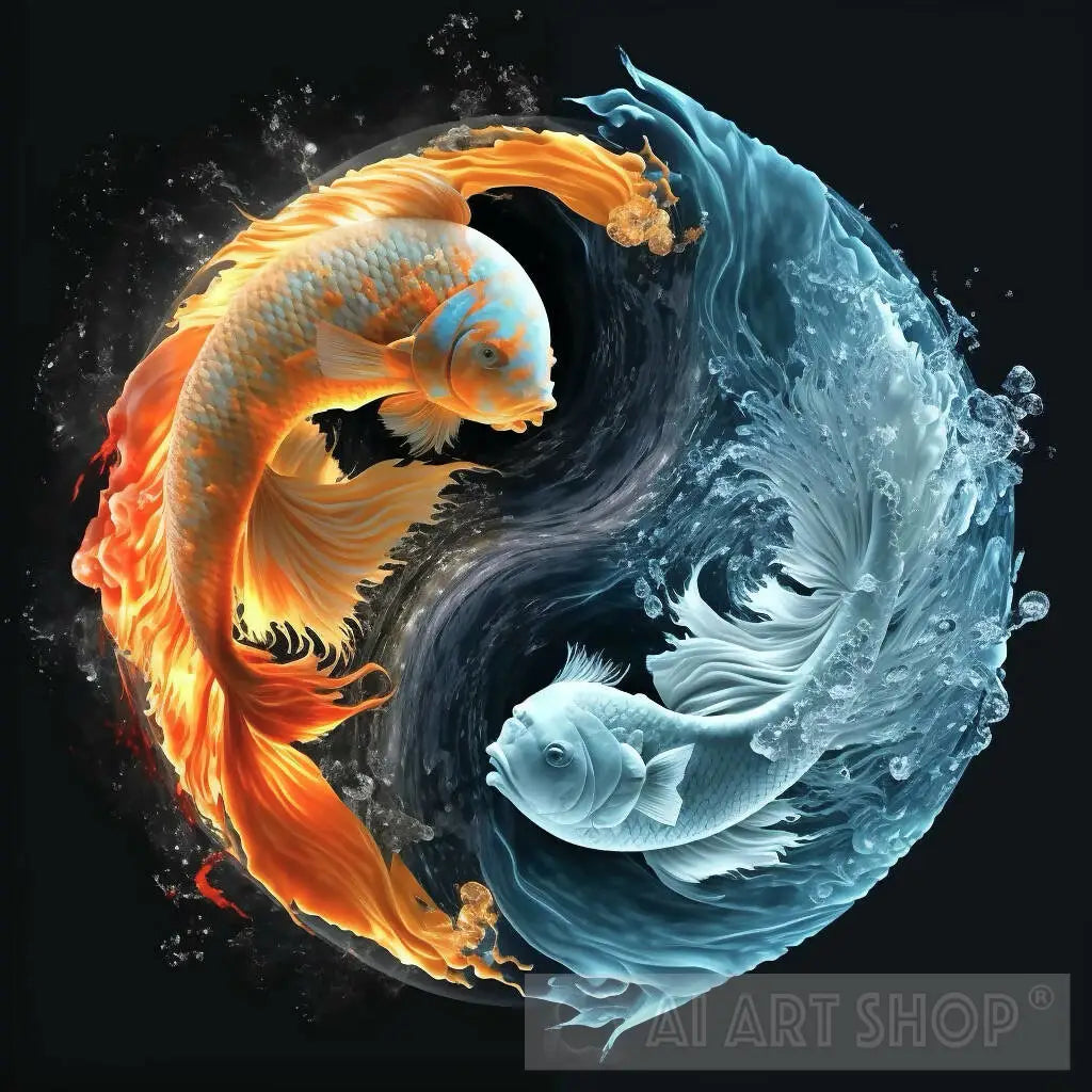 Yin Yang Koi Fish Wallpapers