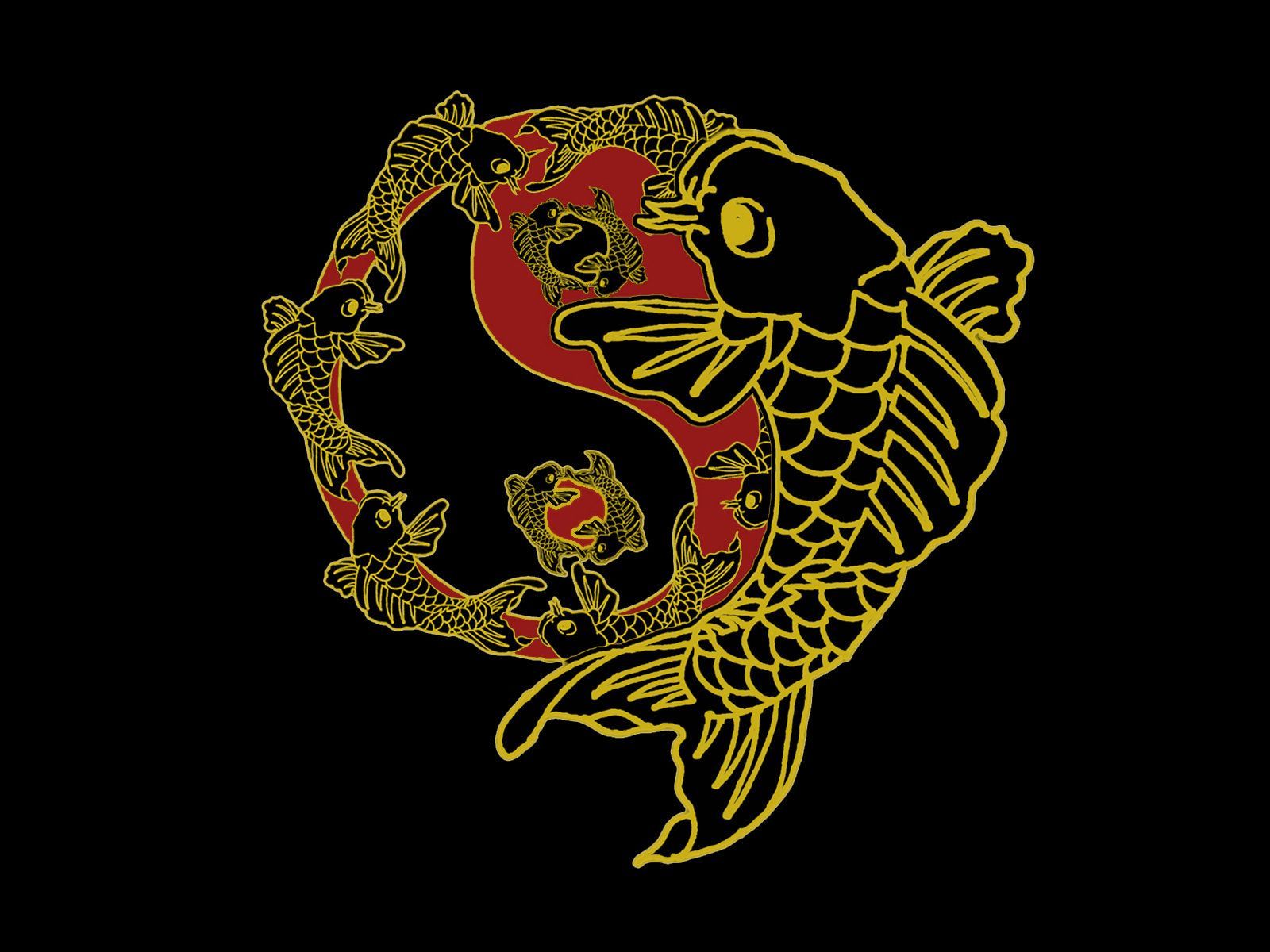 Yin Yang Koi Fish Wallpapers