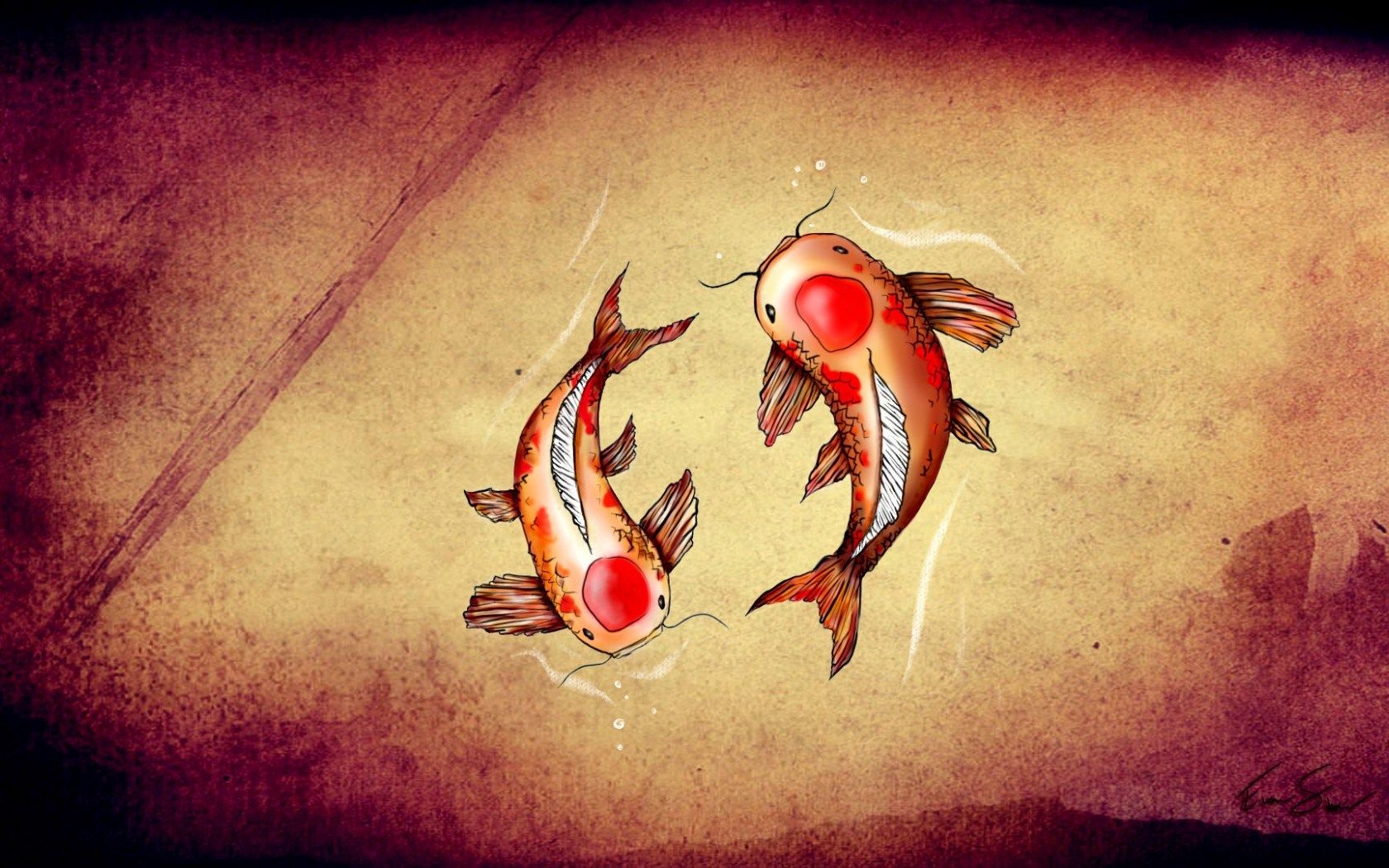 Yin Yang Koi Fish Wallpapers