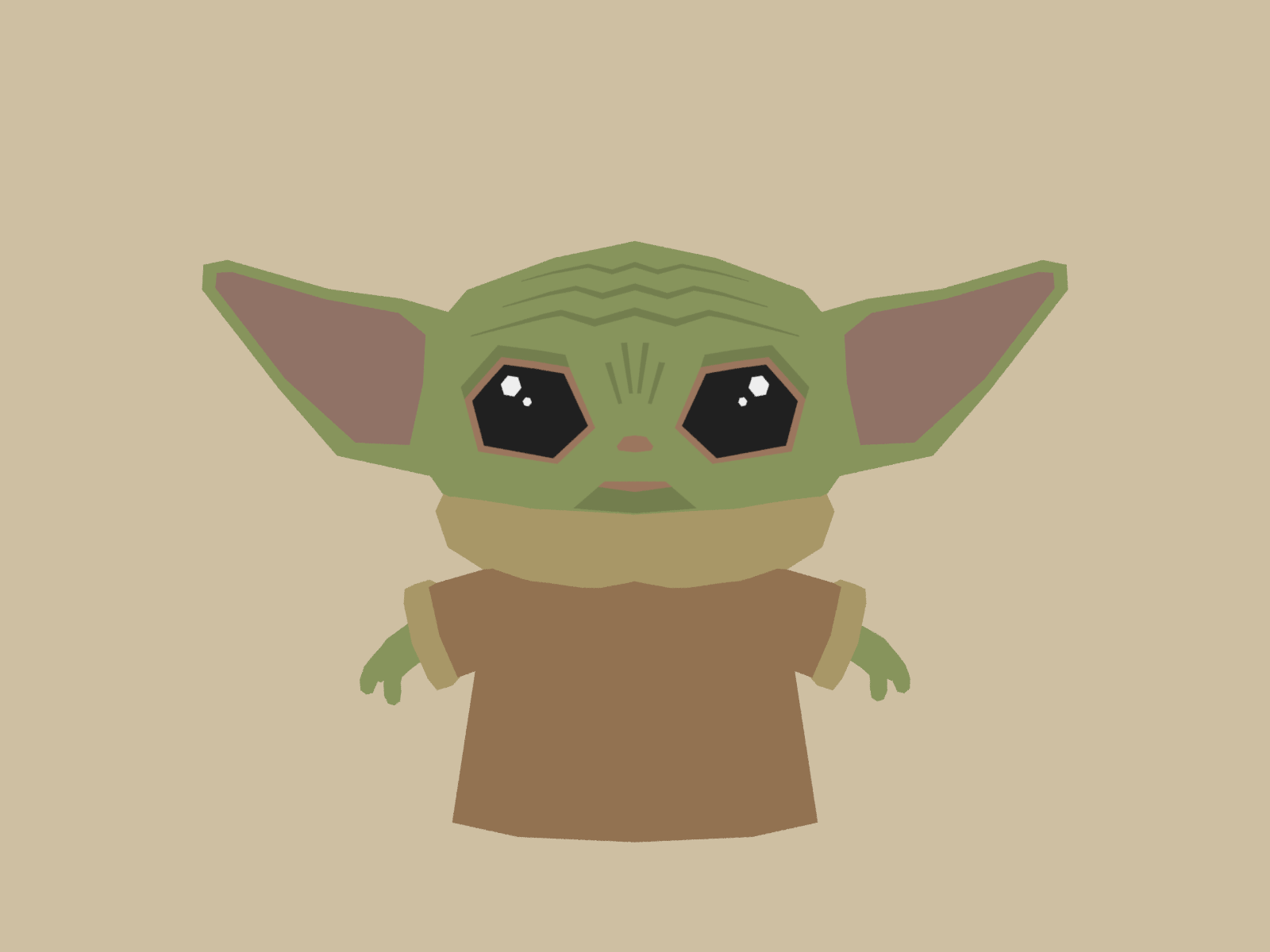 Yodababy Yoda Minimalist Art Wallpapers