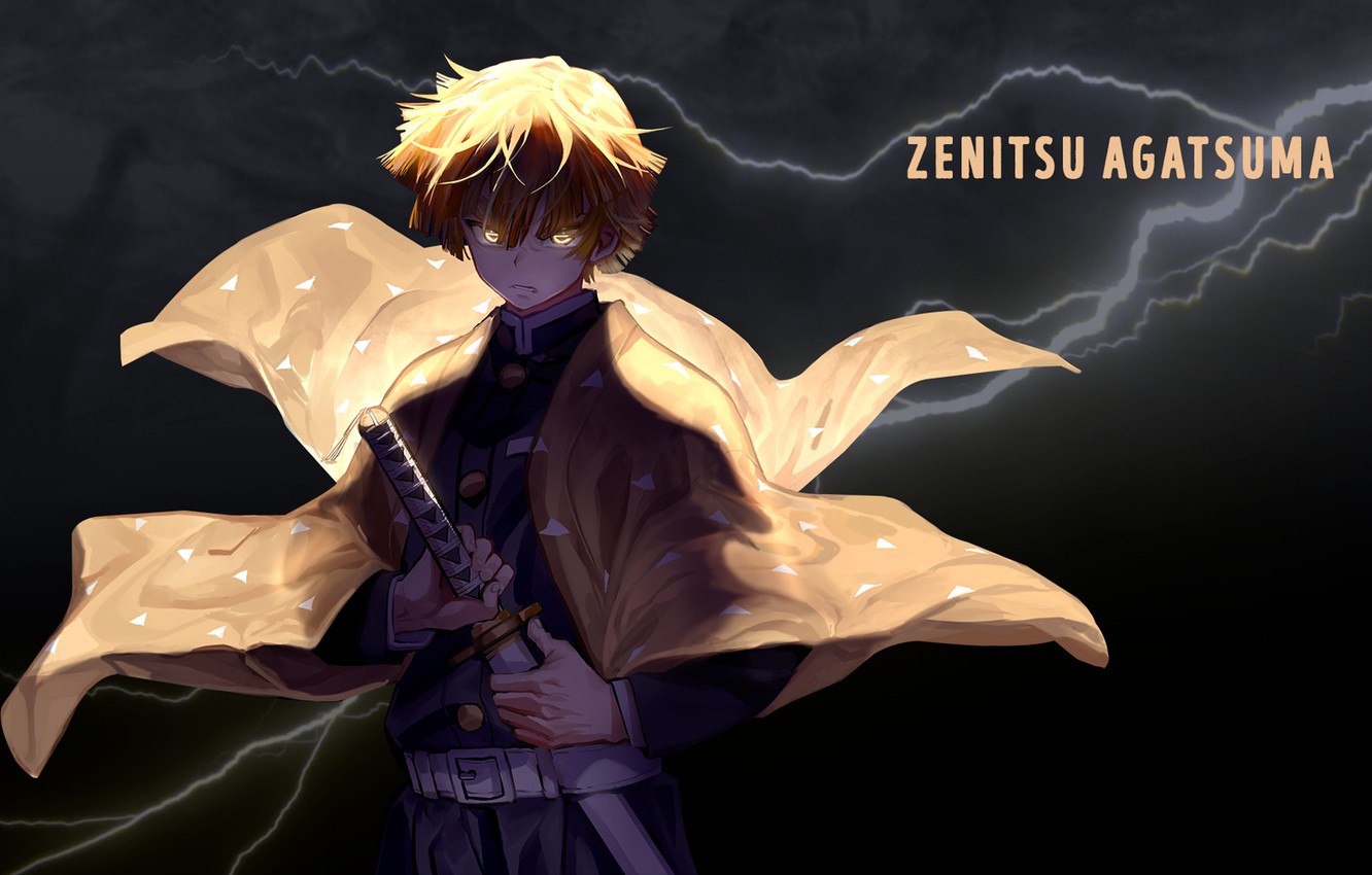 Zenitsu Agatsuma Anime Art Wallpapers