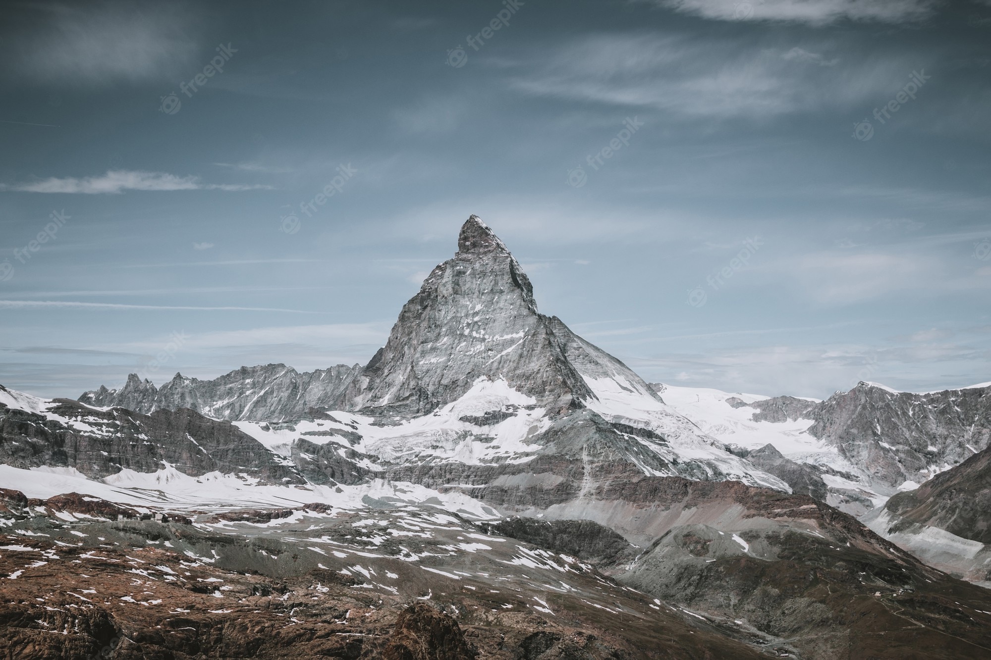 Zermatt-Matterhorn Aerial View At Night Wallpapers