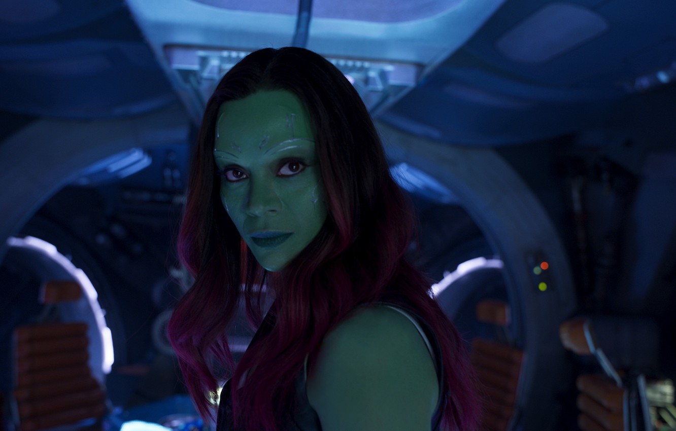 Zoe Saldana As Gamora In Guardians Of Galaxy Vol 2 Wallpapers