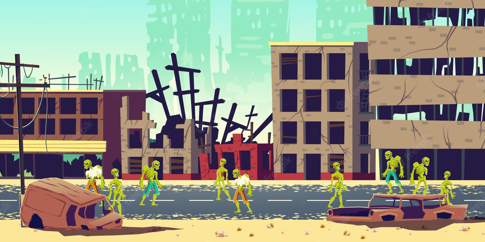 Zombie City Background