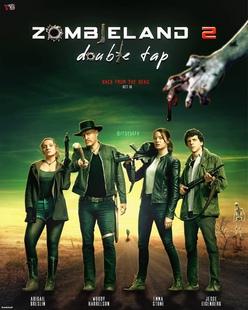 Zombieland 2 Woody Harrelson And Rosario Dawson Wallpapers